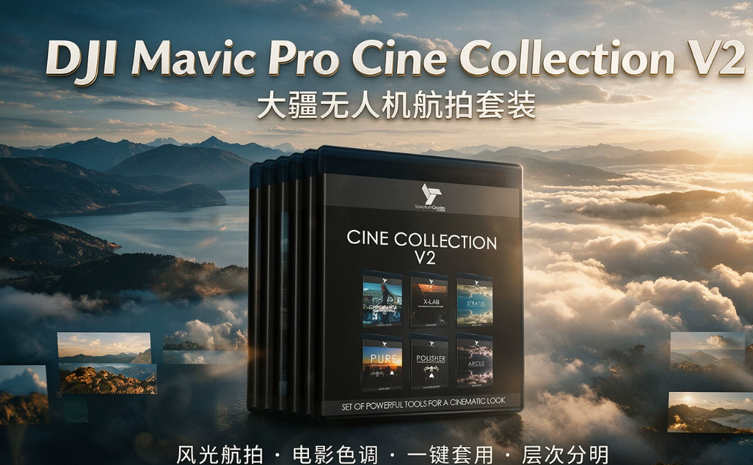 【调色预设】36款电影级大疆无人机航拍摄影调色预设套装 DJI Mavic Pro Cine Collection V2.png